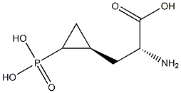 (2R)-2-Amino-3-[(1R)-2-phosphonocyclopropyl]propionic acid 구조식 이미지