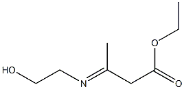 3-[(2-Hydroxyethyl)imino]butyric acid ethyl ester Structure