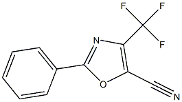 2-Phenyl-4-(trifluoromethyl)-5-cyanooxazole 구조식 이미지