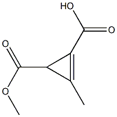 3-Methyl-2-cyclopropene-1,2-dicarboxylic acid hydrogen 1-methyl ester 구조식 이미지