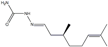 [S,(+)]-3,7-Dimethyl-6-octenal semicarbazone 구조식 이미지