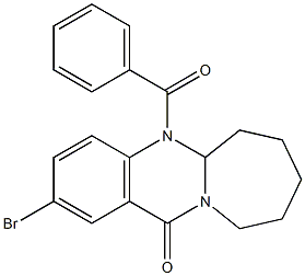 5a,6,7,8,9,10-Hexahydro-5-benzoyl-2-bromoazepino[2,1-b]quinazolin-12(5H)-one Structure