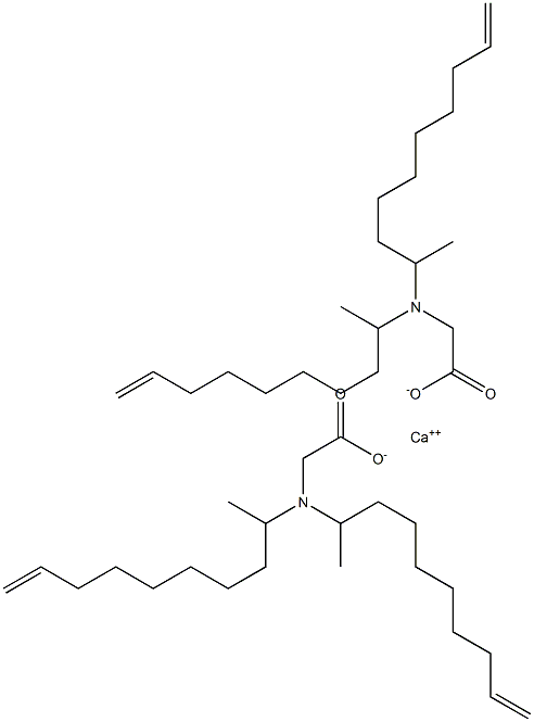 Bis[N,N-di(9-decen-2-yl)aminoacetic acid]calcium salt Structure