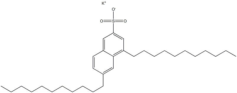 4,6-Diundecyl-2-naphthalenesulfonic acid potassium salt Structure