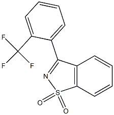 3-[2-(Trifluoromethyl)phenyl]-1,2-benzisothiazole 1,1-dioxide Structure