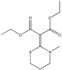 2-[(3-Methyl-3,4,5,6-tetrahydro-2H-1,3-thiazin)-2-ylidene]malonic acid diethyl ester 구조식 이미지