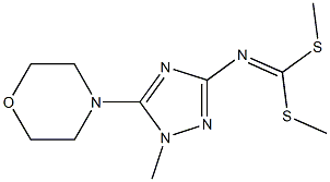 (2-Methyl-3-morpholino-2H-1,2,4-triazol-5-yl)imidodithiocarbonic acid dimethyl ester 구조식 이미지