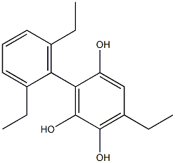 6-Ethyl-3-(2,6-diethylphenyl)benzene-1,2,4-triol 구조식 이미지