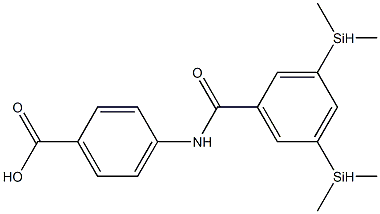 4-[3,5-Bis(dimethylsilyl)benzoylamino]benzoic acid 구조식 이미지