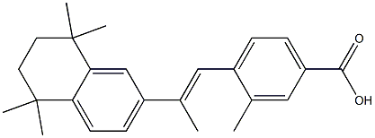 3-Methyl-4-[(E)-2-[(5,6,7,8-tetrahydro-5,5,8,8-tetramethylnaphthalen)-2-yl]-1-propenyl]benzoic acid 구조식 이미지