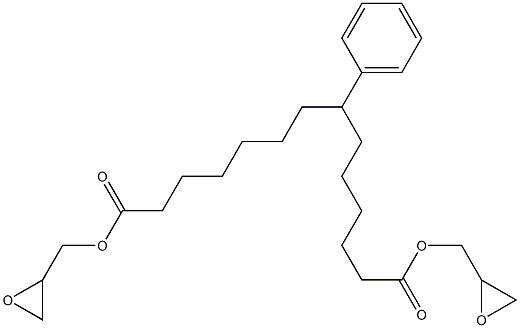 7-Phenyltetradecanedioic acid bis(oxiranylmethyl) ester Structure