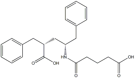 (2R,4R)-2,4-Dibenzyl-6-oxo-5-azadecanedioic acid Structure