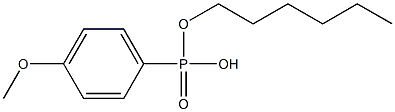4-Methoxyphenylphosphonic acid hydrogen hexyl ester Structure