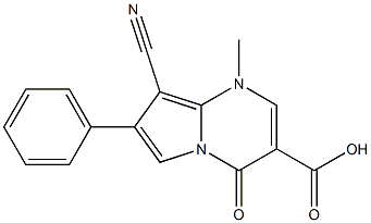 1-Methyl-4-oxo-7-phenyl-8-cyano-1,4-dihydropyrrolo[1,2-a]pyrimidine-3-carboxylic acid Structure