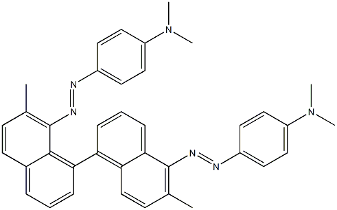 4,4'-Bis(4-dimethylaminophenylazo)-3,3'-dimethyl-5,8'-binaphthalene Structure