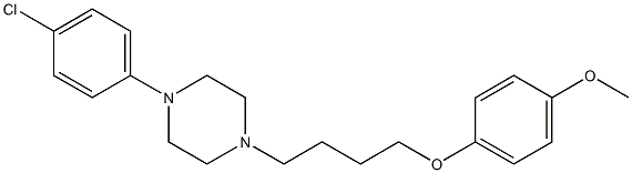 1-(4-Chlorophenyl)-4-[4-(4-methoxyphenoxy)butyl]piperazine 구조식 이미지