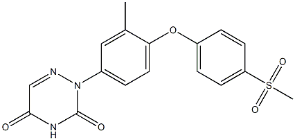 2-[3-Methyl-4-(4-methylsulfonylphenoxy)phenyl]-1,2,4-triazine-3,5(2H,4H)-dione Structure