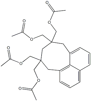 8,8,10,10-Tetrakis(acetoxymethyl)-8,9,10,11-tetrahydro-7H-cycloocta[de]naphthalene 구조식 이미지