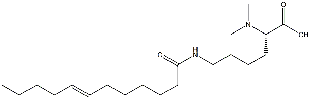 N6-(7-Dodecenoyl)-N2,N2-dimethyllysine 구조식 이미지