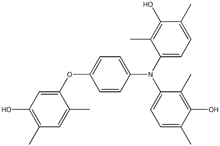 N,N-Bis(3-hydroxy-2,4-dimethylphenyl)-4-(5-hydroxy-2,4-dimethylphenoxy)benzenamine 구조식 이미지