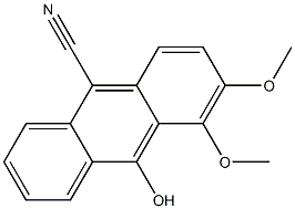 3,4-Dimethoxy-10-hydroxyanthracene-9-carbonitrile 구조식 이미지