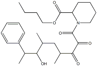 1-[2-(Butoxycarbonyl)piperidin-1-yl]-4,6,8-trimethyl-7-hydroxy-8-phenyloctane-1,2,3-trione Structure