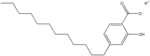 4-Dodecyl-2-hydroxybenzoic acid potassium salt 구조식 이미지