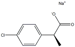 [S,(-)]-2-(p-Chlorophenyl)propionic acid sodium salt 구조식 이미지