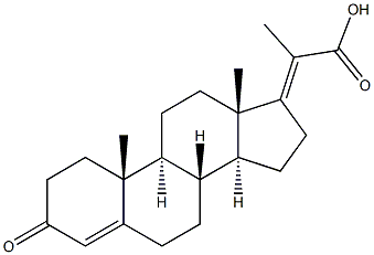 3-Oxo-4,17(20)-pregnadiene-20-carboxylic acid 구조식 이미지