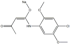 4-(4-Chloro-2,5-dimethoxyphenylamino)-4-sodiooxy-3-buten-2-one Structure