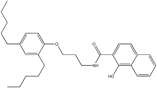 N-[3-(2,4-Diamylphenoxy)propyl]-1-hydroxy-2-naphthamide 구조식 이미지
