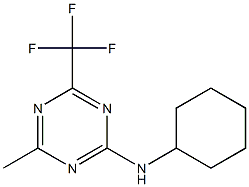 N-Cyclohexyl-6-(trifluoromethyl)-4-methyl-1,3,5-triazin-2-amine Structure