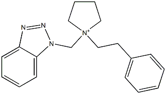 1-Phenethyl-1-(1H-benzotriazol-1-ylmethyl)pyrrolidinium 구조식 이미지