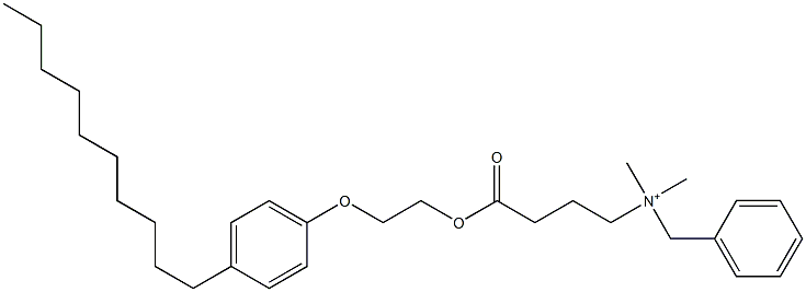 N,N-Dimethyl-N-benzyl-N-[3-[[2-(4-decylphenyloxy)ethyl]oxycarbonyl]propyl]aminium 구조식 이미지