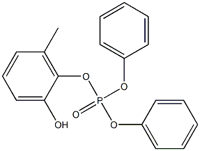 Phosphoric acid (2-hydroxy-6-methylphenyl)diphenyl ester 구조식 이미지