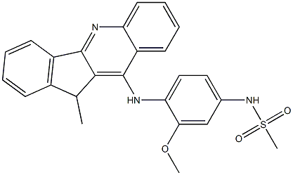 N-[3-Methoxy-4-[[11-methyl-11H-indeno[1,2-b]quinolin-10-yl]amino]phenyl]methanesulfonamide 구조식 이미지