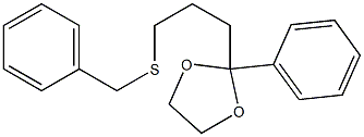 2-Phenyl-2-[3-(benzylthio)propyl]-1,3-dioxolane 구조식 이미지