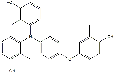 N,N-Bis(3-hydroxy-2-methylphenyl)-4-(4-hydroxy-3-methylphenoxy)benzenamine 구조식 이미지