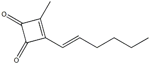 3-Methyl-4-(1-hexenyl)-3-cyclobutene-1,2-dione 구조식 이미지