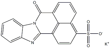 7-Oxo-7H-benzimidazo[2,1-a]benz[de]isoquinoline-3-sulfonic acid potassium salt Structure