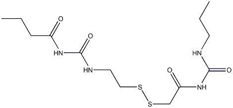 1-Butyryl-3-[2-[[(3-propylureido)carbonylmethyl]dithio]ethyl]urea 구조식 이미지