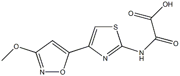 N-[4-[3-Methoxy-5-isoxazolyl]-2-thiazolyl]oxamidic acid 구조식 이미지