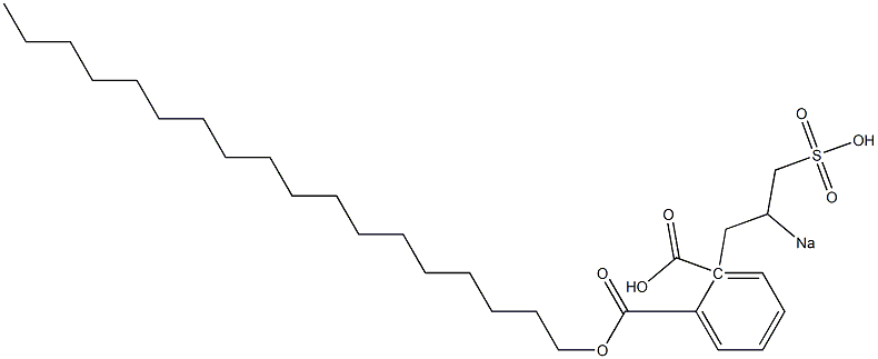 Phthalic acid 1-octadecyl 2-(2-sodiosulfopropyl) ester Structure