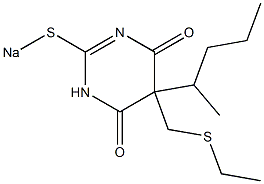 5-(Ethylthiomethyl)-5-(1-methylbutyl)-2-sodiothio-4,6(1H,5H)-pyrimidinedione Structure