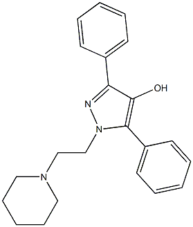 1-[2-(1-Piperidinyl)ethyl]-3,5-diphenyl-1H-pyrazol-4-ol Structure