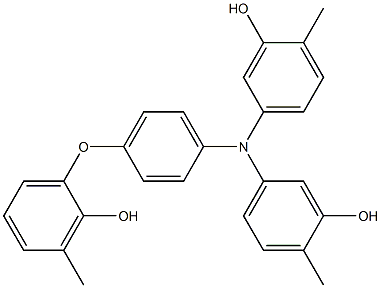 N,N-Bis(3-hydroxy-4-methylphenyl)-4-(2-hydroxy-3-methylphenoxy)benzenamine 구조식 이미지