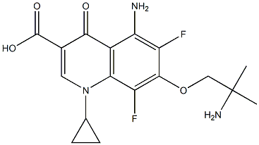 7-(2-Amino-2-methylpropoxy)-6,8-difluoro-5-amino-1-cyclopropyl-1,4-dihydro-4-oxoquinoline-3-carboxylic acid Structure