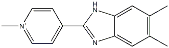 1-Methyl-4-(5,6-dimethyl-1H-benzimidazol-2-yl)pyridinium Structure