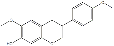 6-Methoxy-3-(4-methoxyphenyl)-3,4-dihydro-2H-1-benzopyran-7-ol Structure