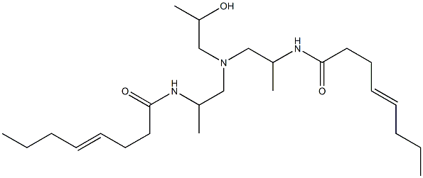 N,N'-[2-Hydroxypropyliminobis(1-methyl-2,1-ethanediyl)]bis(4-octenamide) 구조식 이미지